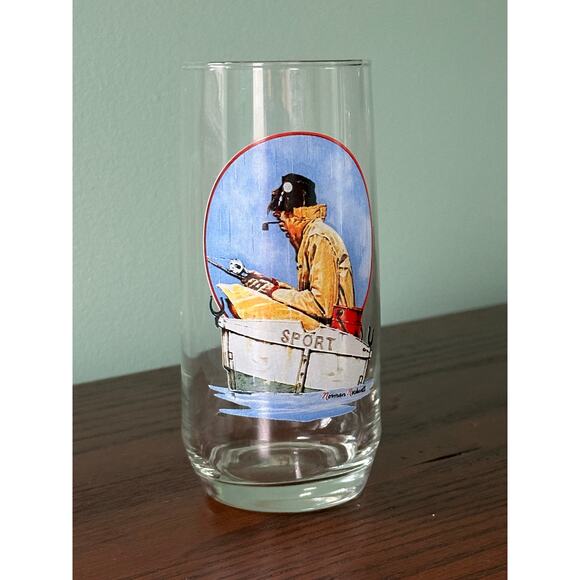 Coca Cola Americana Series Norman Rockwell Glass - Picture 1 of 7